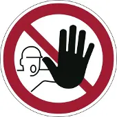 Durable Duurzaam bord, rond, voor binnengebruik, motief "Toegang verboden", EN ISO 7010, zelfklevend, wit-rood, 1 stuk