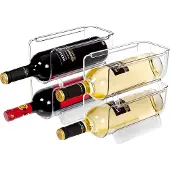 Excellent houseware Flessenhouder Koelkast - Stapelbaar - Koelkast Organizer - Transparant
