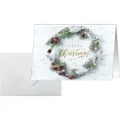 Sigel Kerstkaart 21,1 x 15,1 cm Groen, wit 25 Stuks
