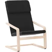 vidaXL Relaxstoel stof zwart