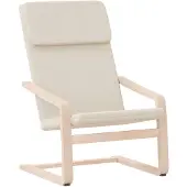 vidaXL Relaxstoel stof crèmekleurig