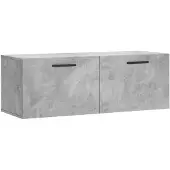 vidaXL Wandkast 100x36,5x35 cm bewerkt hout betongrijs