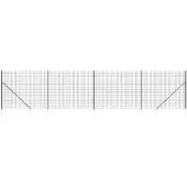 vidaXL Draadgaashek met grondankers 1,6x10 m antracietkleurig