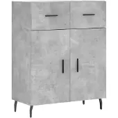 vidaXL Dressoir, betonkleur, 69,5 x 34 x 90 cm, houtvezelplaat