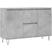 vidaXL Dressoir 101,5x35x70 cm bewerkt hout betongrijs