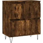 vidaXL Dressoir 60x35x70 cm bewerkt hout gerookt eikenkleurig