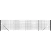 vidaXL Draadgaashek met flens 1,6x10 m antracietkleurig