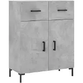 vidaXL Dressoir 69,5x34x90 cm bewerkt hout betongrijs