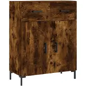 vidaXL Dressoir, gerookt eikenfineer, 69,5 x 34 x 90 cm, houtvezelplaat