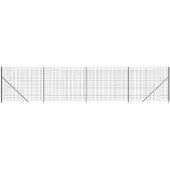vidaXL Draadgaashek met flens 1,4x10 m antracietkleurig