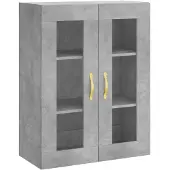 vidaXL Wandkast, betonkleur, 69,5 x 34 x 90 cm