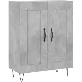 vidaXL Dressoir, betonkleur, 69,5 x 34 x 90 cm, houtvezelplaat