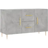 vidaXL Dressoir, betonkleur, 100x36x60 cm, houtvezelplaat