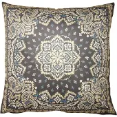 Clayre & Eef Kussenhoes 45x45 cm Bruin Blauw Polyester Sierkussenhoes Bruin Sierkussenhoes