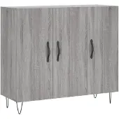 vidaXL Dressoir, grijs Sonoma, 90x34x80 cm, houtvezel
