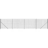 vidaXL Draadgaashek met flens 1,4x10 m antracietkleurig