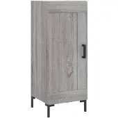 vidaXL Dressoir 34,5x34x90 cm bewerkt hout grijs sonoma eikenkleurig