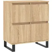 vidaXL Dressoir 60x35x70 cm bewerkt hout sonoma eikenkleurig