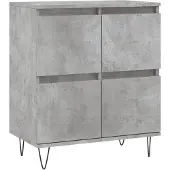 vidaXL Dressoir 60x35x70 cm bewerkt hout betongrijs
