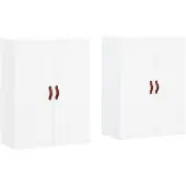 vidaXL Wandkasten, 2 stuks, wit, 69,5 x 34 x 90 cm