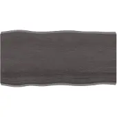 vidaXL Tafelblad natuurlijke rand 100x50x(2-6)cm eikenhout donkerbruin