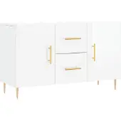 vidaXL Dressoir 100x36x60 cm bewerkt hout hoogglans wit