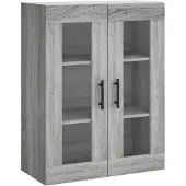 vidaXL Bovenkast 69,5x34x90 cm grijs sonoma eikenkleurig