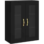 vidaXL Bovenkast 69,5x34x90 cm zwart
