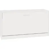 vidaXL Schoenenbank Hoogglans Wit 80x24x45 cm Bewerkt Hout