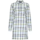 Rebelle Geruit nachthemd French terry Febe - Wit - Maat - 38