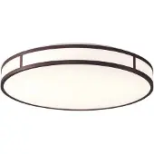VIOKEF LED-plafondlamp Piedro, bruin / roest, Woon-/ Eetkamer, Kunststof, LED plafondlamp