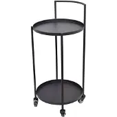 Loft42 James Trolley - Bijzettafel - Zwart - Metaal - 86xØ39