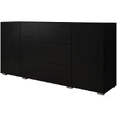 Meubella Dressoir mat zwart 150x39x68 lades