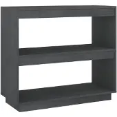 vidaXL Boekenkast 80x35x71 cm massief grenenhout grijs