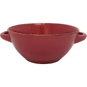 Vivi Oggi - Soepkommen met oor - Ø 15cm - Rood - Kerst - Italië