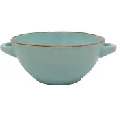Vivi Oggi - Soepkommen met oor - Ø 15cm - Turquoise - Kerst - Italië