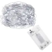 Springos Kerstverlichting 9.9 m Waterdicht Op Batterij LED-Verlichting Wit