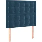 vidaXL Hoofdbord donkerblauw 80x5x118/128 cm fluweel