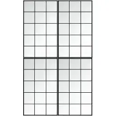 vidaXL Wandspiegels 4 st 100x60 cm metaal zwart