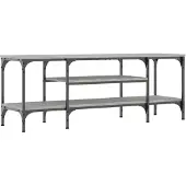DKD Home Decor Tv-meubel 121x35x45 cm bewerkt hout en ijzer grijs sonoma eiken