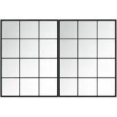 vidaXL Wandspiegels 2 st 80x60 cm metaal zwart