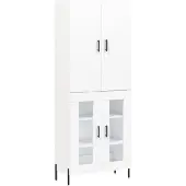vidaXL Hoge kast 69,5x34x180 cm bewerkt hout wit
