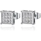 Mendes Heren Oorbellen - Nine Stone Stud Silver