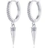 LGT JWLS Oorringen met Conische Cilinder Hanger - Conical Silver