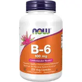 Now - Vitamine B6, 100 mg - 250 capsules