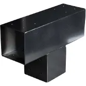 Tuindeco Paalverbinder vierkant verlengstuk T-model 150x150mm zwart