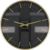 Dijk Natural Collections DKNC - Klok Marbella - Metaal - 50x50x5.5cm - Zwart