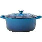 Le Creuset Braad- / Stoofpan Signature rond Azure 28cm 6,7l