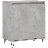 vidaXL Dressoir 60x35x70 cm bewerkt hout betongrijs