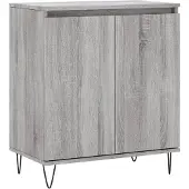 vidaXL Dressoir 60x35x70 cm bewerkt hout grijs sonoma eikenkleurig